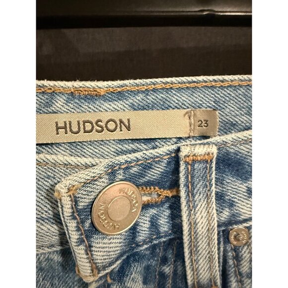 Hudson James High-Rise Tapered Straight Jeans Size 23 Distressed Light Wash - Picture 7 of 7